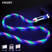 Load image into Gallery viewer, LED Glow Flowing Magnetic Charger Cable