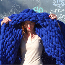 Load image into Gallery viewer, Handmade Chunky Knit Blanket