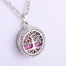 Load image into Gallery viewer, Aroma Locket Necklace Magnetic Stainless Steel Aromatherapy Essential Oil Diffuser