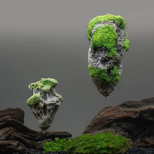 Floating Moss Rocks Aquarium Fish Tank Decorations