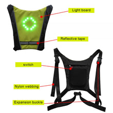 Load image into Gallery viewer, LED Wireless cycling vest 20L MTB bike bag Safety LED Turn Signal Light Vest Bicycle Reflective Warning Vests with remo