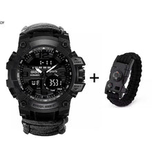 Load image into Gallery viewer, LED Military Watch with compass 30M Waterproof men&#39;s Sports Watch Men Sport Watch Shock Sport Watches Electronic Wristwatches