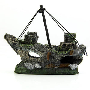 The Best Aquarium Decorations - Destroyed Sailing Boat