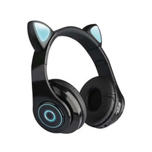 Load image into Gallery viewer, LED Cat Ear Noise Cancelling Headphones Bluetooth 5.0 Young People Kids Headset Support TF Card 3.5mm Plug with Mic