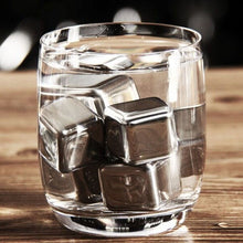 Load image into Gallery viewer, Stainless Steel Whiskey Stone Ice Cube Bar