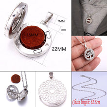 Load image into Gallery viewer, Aroma Locket Necklace Magnetic Stainless Steel Aromatherapy Essential Oil Diffuser