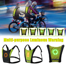 Load image into Gallery viewer, LED Wireless cycling vest 20L MTB bike bag Safety LED Turn Signal Light Vest Bicycle Reflective Warning Vests with remo