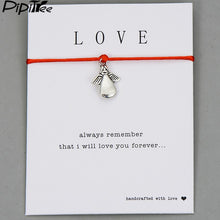 Load image into Gallery viewer, Pipitree Life Tree Angel Leaf Heart Crown Charm Wish Bracelet Red String Bracelets for Women Men Kids Lovers Couple Jewelry Gift