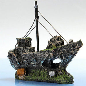 The Best Aquarium Decorations - Destroyed Sailing Boat