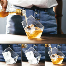 Load image into Gallery viewer, Creative Round Mouth Transparent Diamond Whiskey Glass