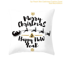 Load image into Gallery viewer, Set of 4 Christmas Cushion Cotton Linen Merry Christmas Cover Cushion