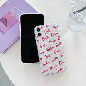 Barbie Phone Case For iPhone 11 Pro Max 8 7 Plus case For iPhone XR X XS Max Laser transparent anti falling protective shell