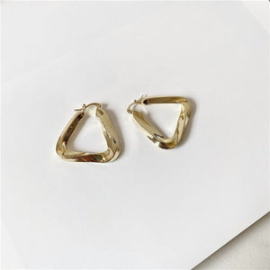 Geometric Hollow Triangle Earrings