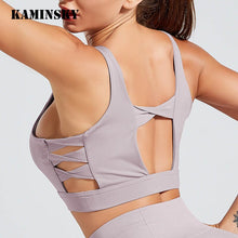 Load image into Gallery viewer, Women Breathable Fitness Top  Shockproof Sports Bra Workout Running Casual Wear