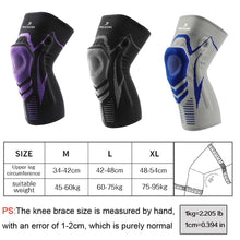 Load image into Gallery viewer, Basketball Knee Pads with Support Silicon Padded Elastic Non-slip Patella Brace Kneepad for Fitness Gear Protector Tennis