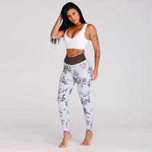 Load image into Gallery viewer, High Waist Floral Pocket Push Up Leggings