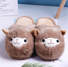 Load image into Gallery viewer, Fluffy alpaca slippers