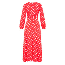 Load image into Gallery viewer, Bohemian Polka Dots Split Maxi Dress