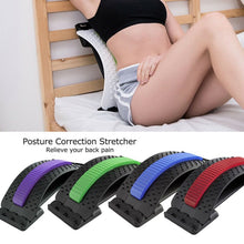 Load image into Gallery viewer, 1PC Back Stretch Equipment Magic Stretcher Fitness Lumbar Massager Relaxation Spine Pain Relief Posture Corrector