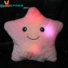 Load image into Gallery viewer, Colorful Star Shape Toys Glowing LED Luminous Light Pillow Soft Relax Gift