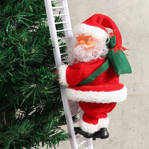 Santa Climbing Ladder Christmas Decoration