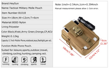 Load image into Gallery viewer, IKSNAIL Tactical Pouch Molle Hunting Bags Belt Waist Bag Military Tactical Pack Outdoor Pouches Case Pocket Camo Bag For Iphone