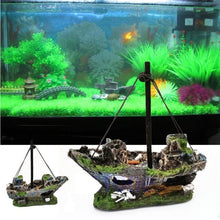 Load image into Gallery viewer, The Best Aquarium Decorations - Destroyed Sailing Boat