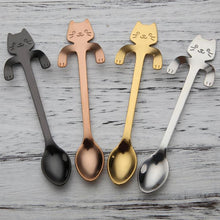 Load image into Gallery viewer, Stainless Steel Cat Teaspoon