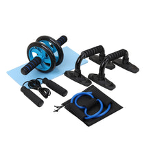 Load image into Gallery viewer, Muscle Exercise Equipment Abdominal Press Wheel Roller Home Fitness Equipment Gym Roller Trainer with Push UP Bar Jump Rope