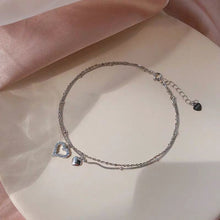 Load image into Gallery viewer, Double Layer Love Heart Anklet Bracelet