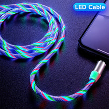 Load image into Gallery viewer, LED Glow Flowing Magnetic Charger Cable