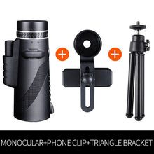 Load image into Gallery viewer, Powerful Monocular Telescope for Smartphone 40X60 Military Spyglass High Quality Large Eyepiece HD Hunting Spotting Scope Mount