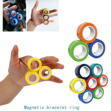 Load image into Gallery viewer, Anti-Stress Finger Magnetic Rings For Autism ADHD Anxiety Relief Focus Kids Decompression Fingertip Toys Magic Ring Props Tool