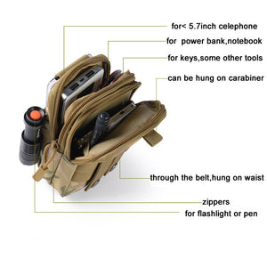 IKSNAIL Tactical Pouch Molle Hunting Bags Belt Waist Bag Military Tactical Pack Outdoor Pouches Case Pocket Camo Bag For Iphone