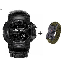 Load image into Gallery viewer, LED Military Watch with compass 30M Waterproof men&#39;s Sports Watch Men Sport Watch Shock Sport Watches Electronic Wristwatches