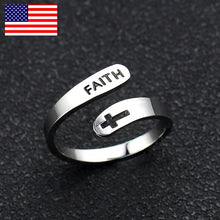 Load image into Gallery viewer, Stainless Steel Adjustable Faith Rings