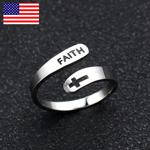 Stainless Steel Adjustable Faith Rings