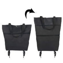 Load image into Gallery viewer, Folding Shopping Pull Cart Trolley Bag With Wheels Foldable Shopping Bags  Reusable Grocery Bags Food Organizer Vegetables Bag