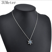 Load image into Gallery viewer, Blue Crystal Snowflake Charm Necklaces &amp; Pendants