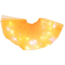 Load image into Gallery viewer, Kids Girls LED Light Up Cute Tutu Skirt Baby Girl Solid Lighten Pettiskirt Ballet Toddler Girls Lace Princess Fancy Costumes