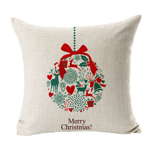 Merry Christmas Pillow Covers Deer Cushion Decorations for Home