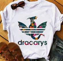 Load image into Gallery viewer, Unisex DRACARYS Funny T-Shirt  Summer New Casual White