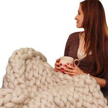 Load image into Gallery viewer, Handmade Chunky Knit Blanket