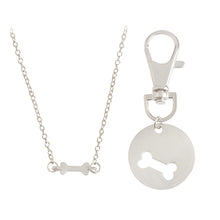 Load image into Gallery viewer, Dog Bone Charm Necklace &amp; Collar Matching Jewelry