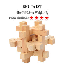 Load image into Gallery viewer, IQ 3D Wooden Brain Teaser Game