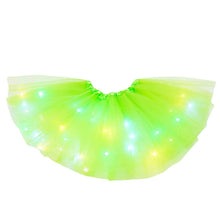 Load image into Gallery viewer, Kids Girls LED Light Up Cute Tutu Skirt Baby Girl Solid Lighten Pettiskirt Ballet Toddler Girls Lace Princess Fancy Costumes