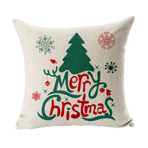 Merry Christmas Pillow Covers Deer Cushion Decorations for Home