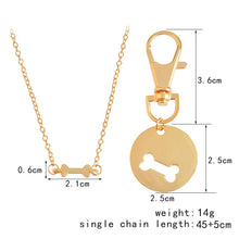 Load image into Gallery viewer, Dog Bone Charm Necklace &amp; Collar Matching Jewelry