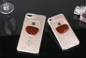 iPhone Case Flowing Liquid Red Wine Glass Cup