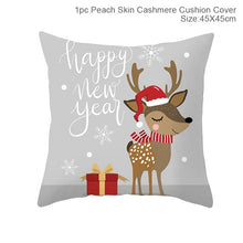 Load image into Gallery viewer, Set of 4 Christmas Cushion Cotton Linen Merry Christmas Cover Cushion